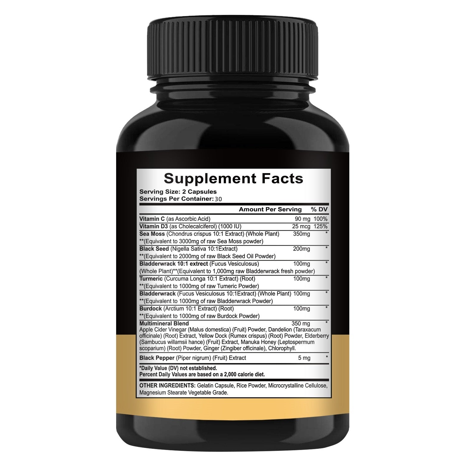 Sea Moss Blend 16-in-1 Supplements Support Capsule - Kadaluu