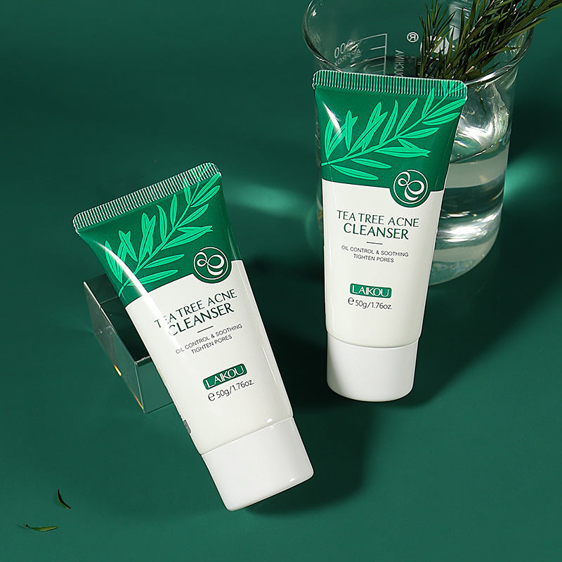 Tea Tree Facial Cleanser 50g Moisturizing Foam Facial Cleanser by Laikou