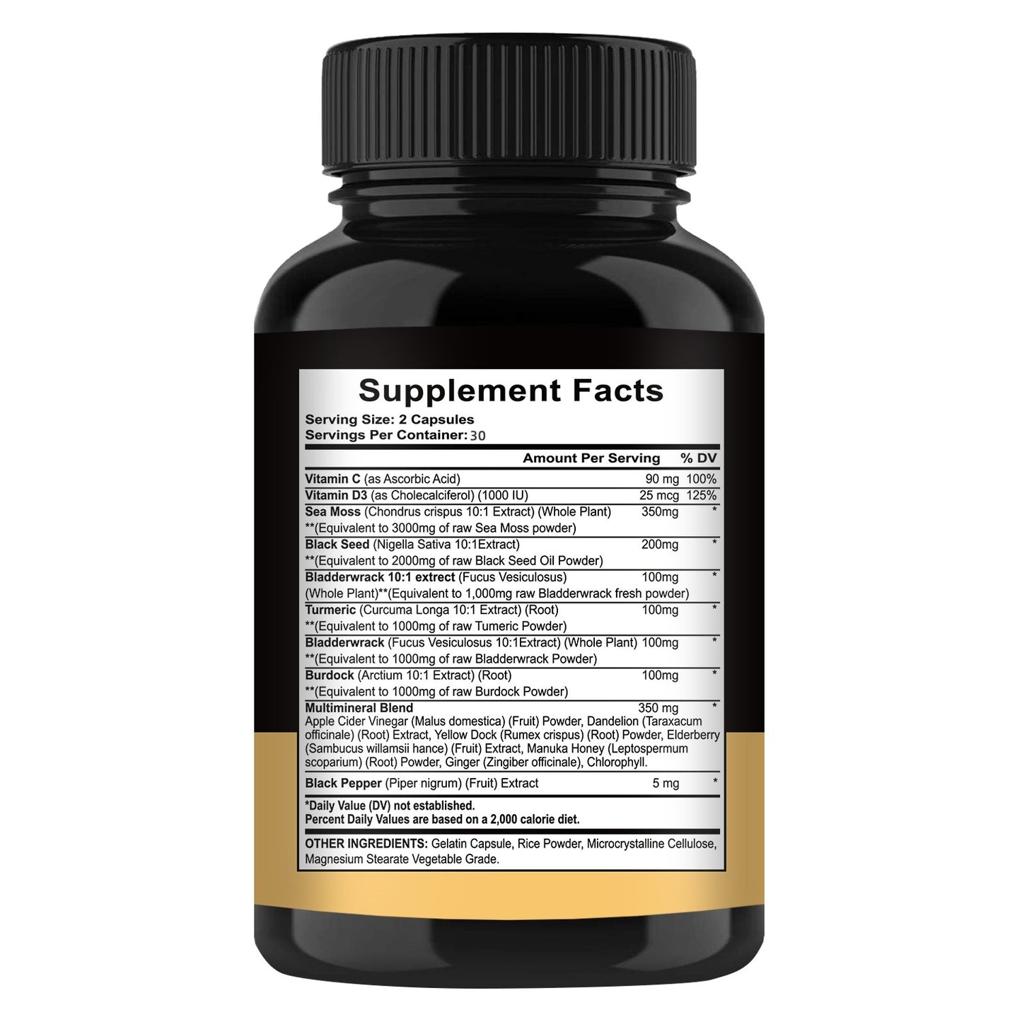 Sea Moss Blend 16-in-1 Supplements Support Capsule