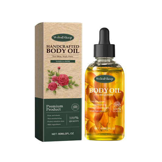 Handcrafted Vanilla Rose Body Oil Nourishing Skin by WoodSleep